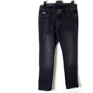 KUHL Black Mid Rise Straight Leg Jeans Stretch Performance Denim Utility Outdoor
